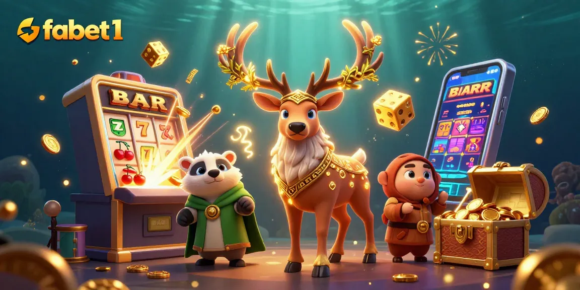 Experience the excitement of fabet1 with a vibrant 3D illustration featuring dynamic casino elements and enchanting characters.