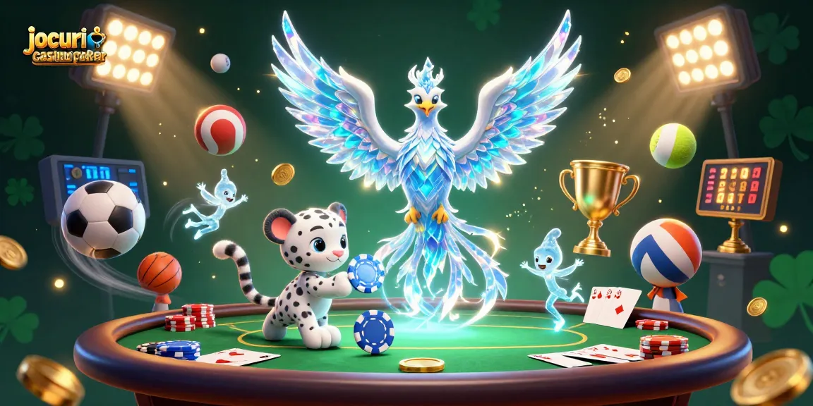 Joacă jocuri casino poker cu o ilustrație vibrantă și captivantă de personaje 3D