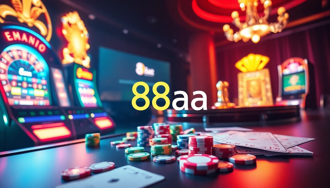 Enjoying slot games at 88aa online casino with vibrant visuals and exciting gaming action.
