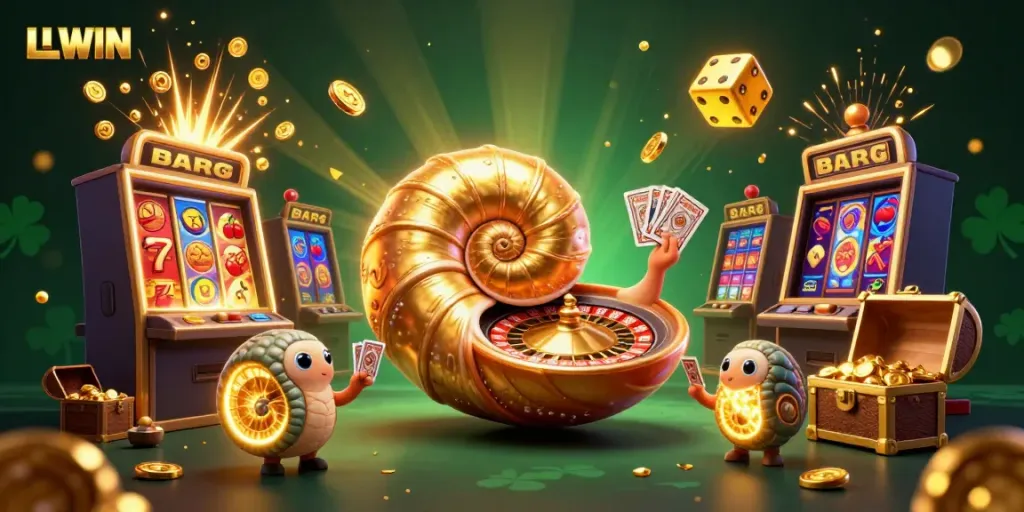 Experience LLWIN's dynamic casino world with games, jackpots, and vibrant characters.