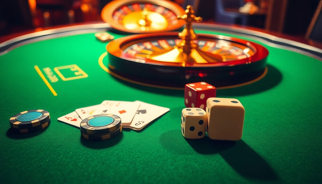 Engage with rr99 betting strategies while enjoying a glamorous casino table setup featuring vibrant poker chips and cards.