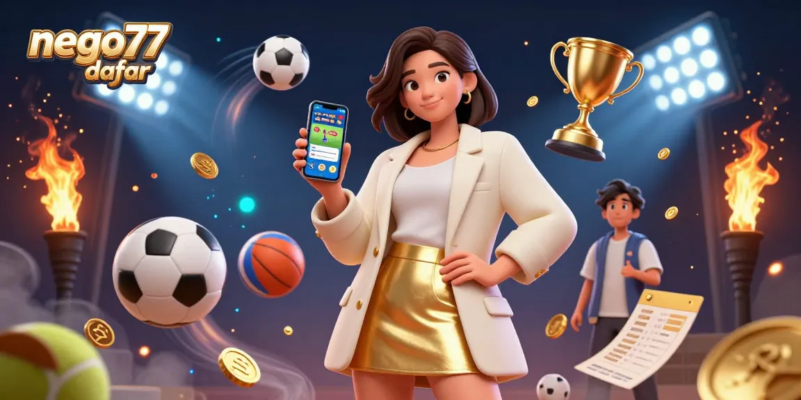 Join the action on nego77 daftar with a vibrant digital gambling scene showcasing sports betting excitement.