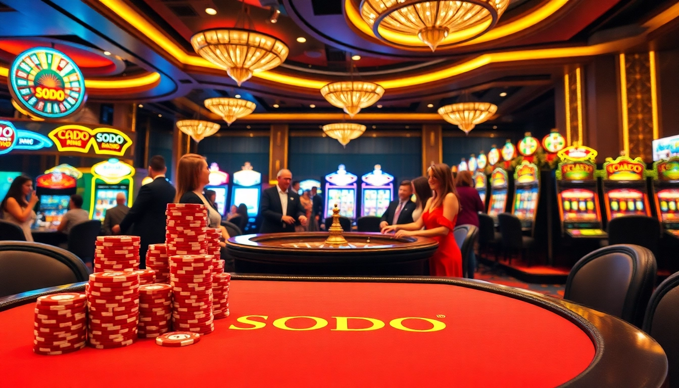 Experience the excitement of SODO CASINO with lively table games and elegant gaming atmosphere.