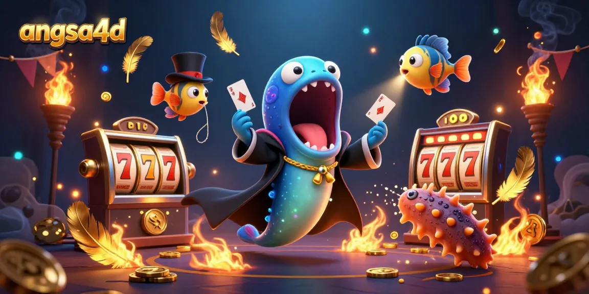 Join the excitement at angsa4d with a magical scene featuring lively characters performing stunning gambling tricks.