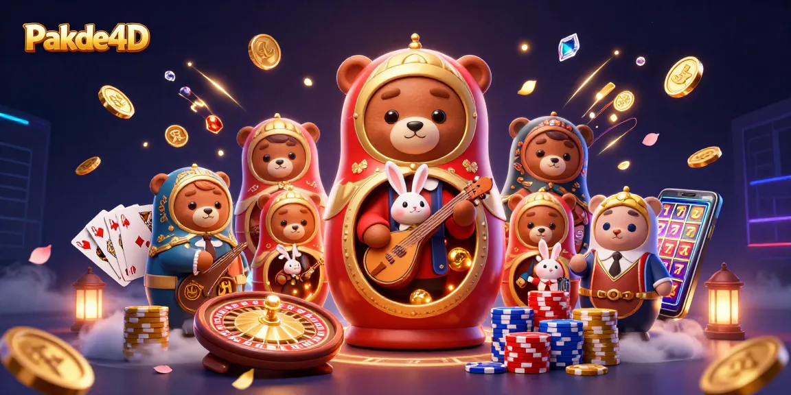 Join the excitement at Pakde4D with vibrant 3D casino elements showcasing thrilling gaming action.