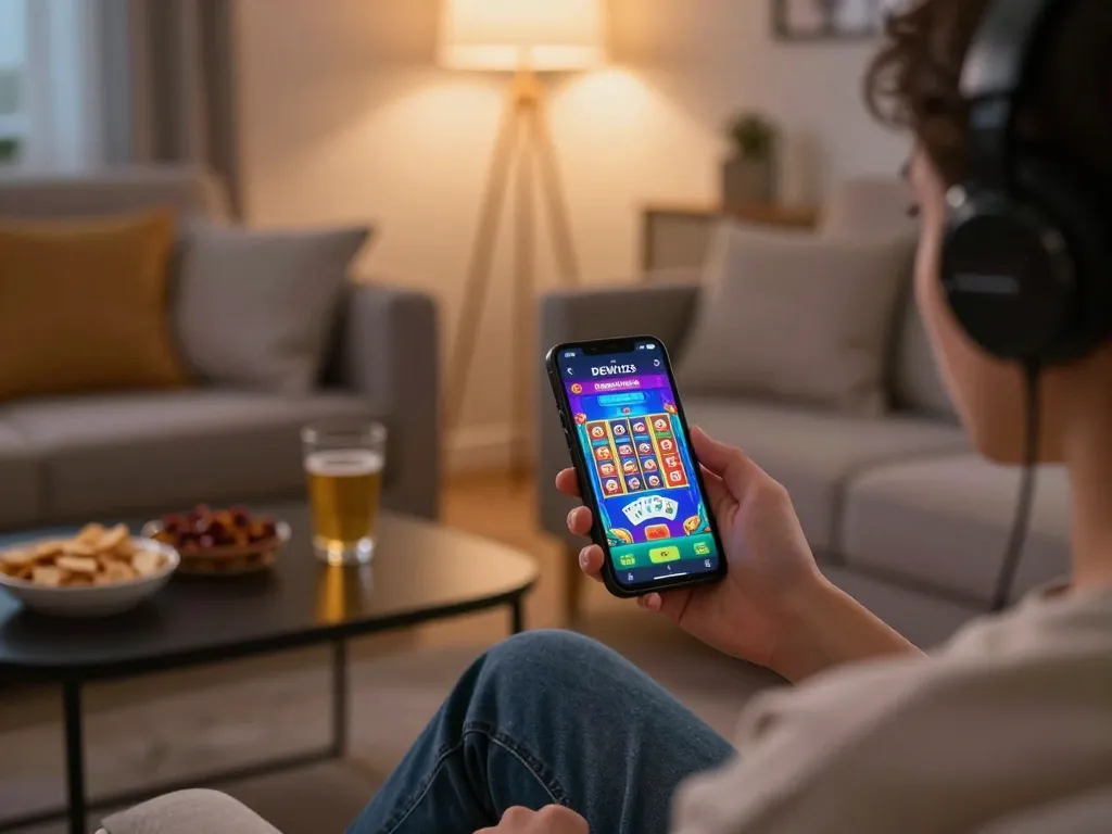 Pemain yang terlibat menjelajahi aplikasi mobile DEWI123 untuk strategi permainan dan kesenangan online.