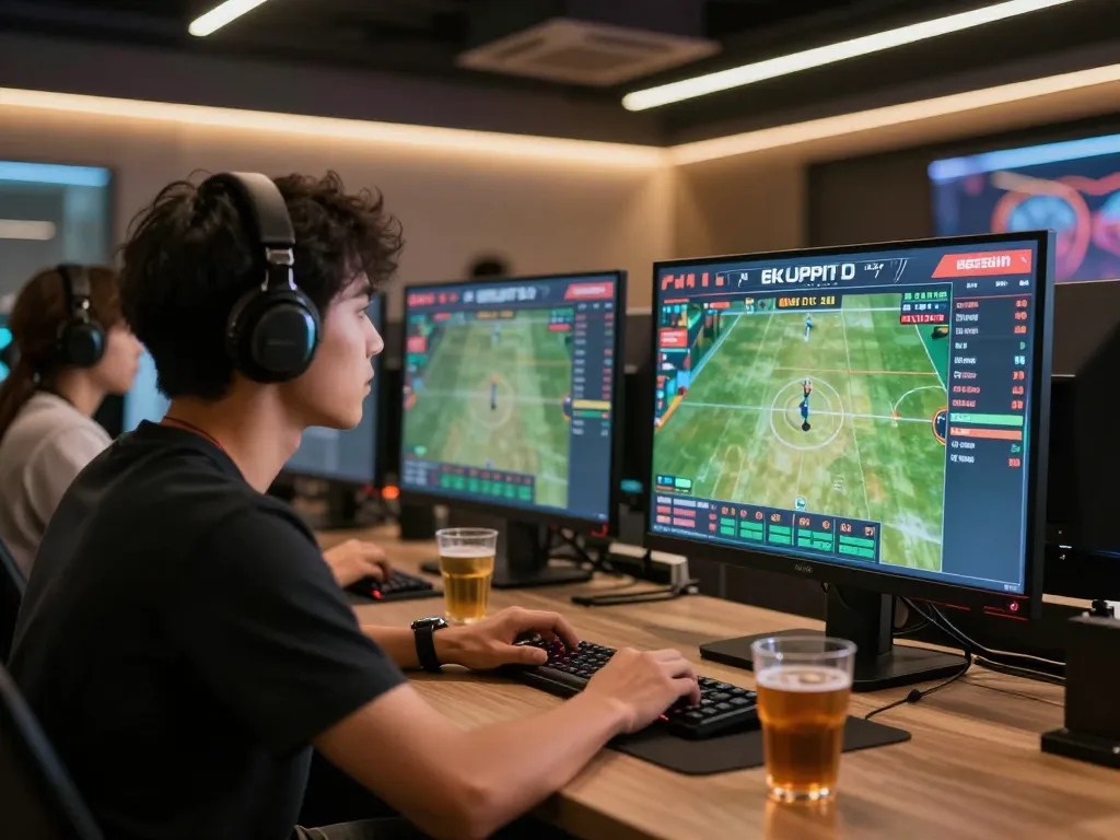 Person actively betting on 88aa sports events, showcasing excitement and engagement