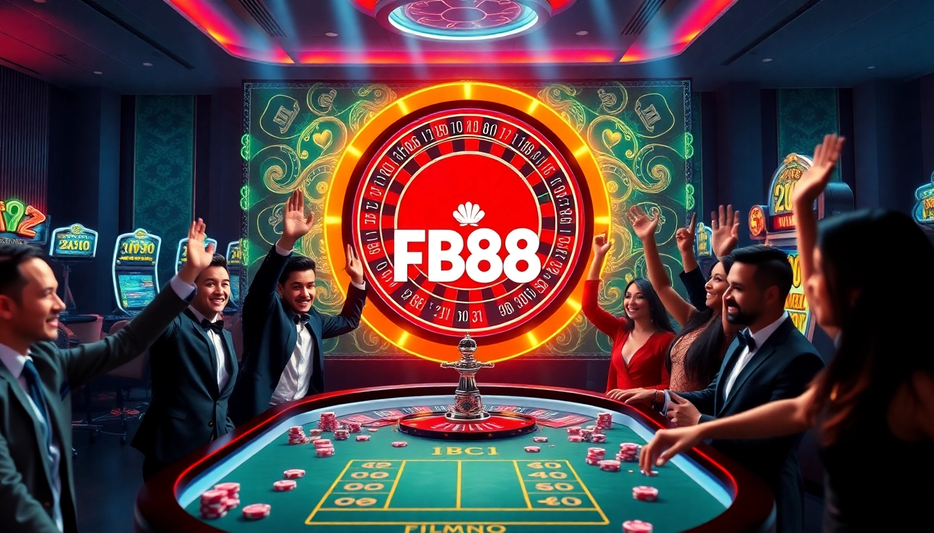 Players enjoying a vibrant online gambling experience at FB88 casino with exciting games and rich rewards.