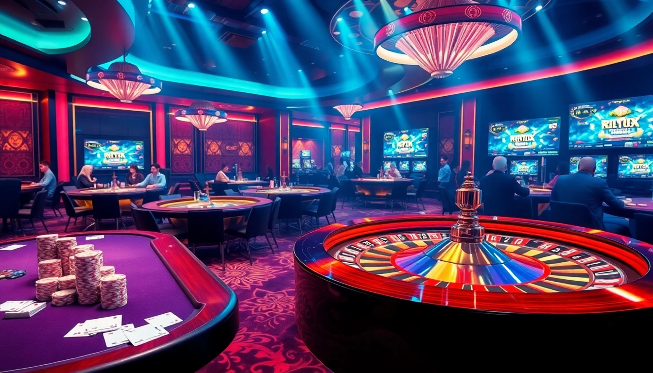 Experience the excitement of Rikvip at a luxurious casino with dynamic games and high-stakes action.