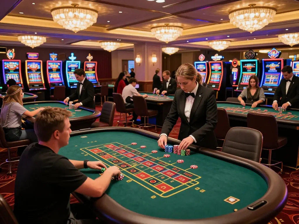 Players engaging in thrilling Roulette gameplay at Tr88 casino, showcasing excitement and strategic betting.