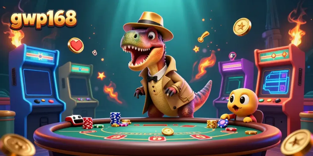 Bermain di GWP168 sambil mengawasi chip, dinosaurus kartu yang tak terduga di meja blackjack.