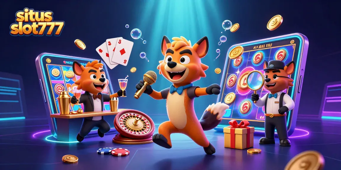 Mainkan situs slot777 dan raih jackpot dengan ilustrasi kasino yang meriah dan dinamis.