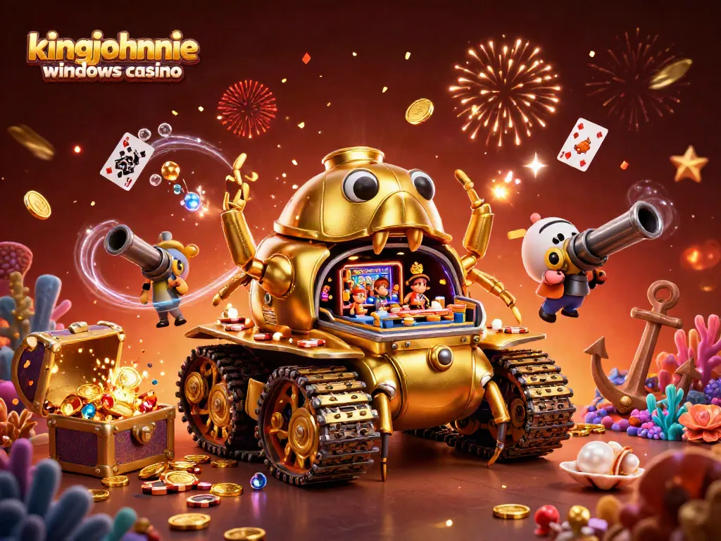 Engage with thrilling gaming action at kingjohnnie windows casino featuring a vibrant 3D animated scene.