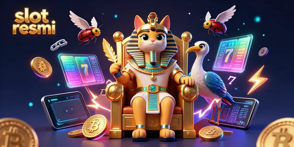Spin the reels of excitement at slot resmi with our captivating Egyptian-themed illustration.