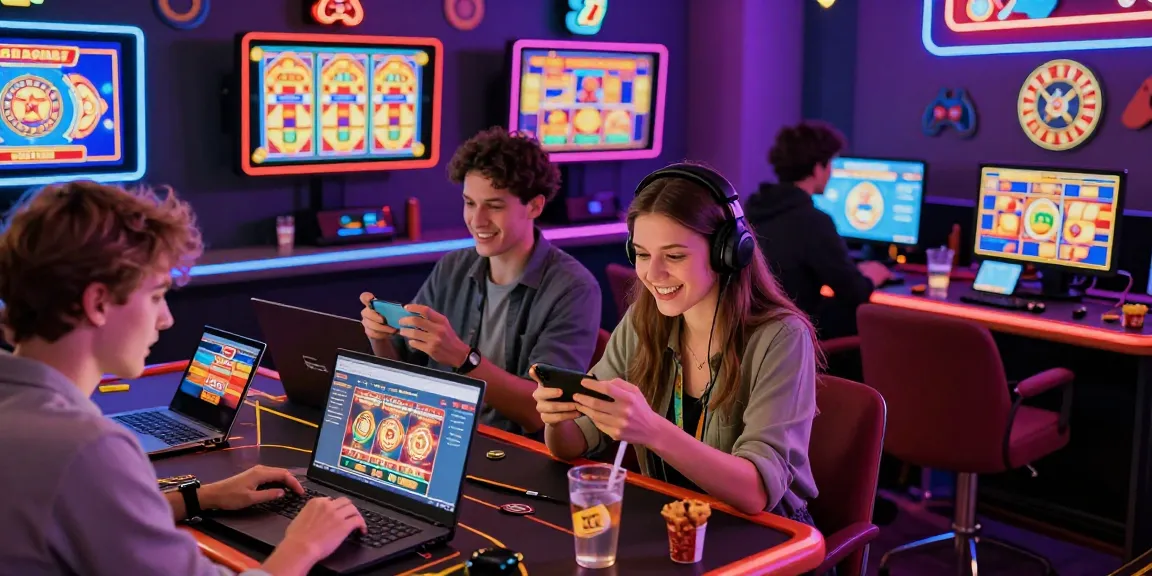 Enthusiastic gamers experiencing credit card casinos at ashbydelazouchmuseum.org.uk in a lively online setting.