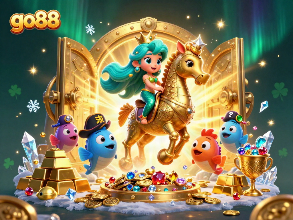 Spin to win at go88 with a colorful mermaid-themed casino adventure and treasure-filled riches.