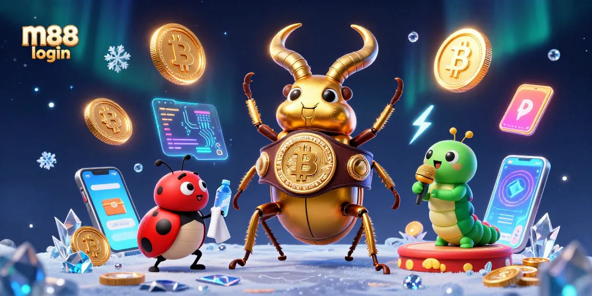 Experience the thrill of m88 login with dynamic characters, glowing coins, and vibrant casino action.