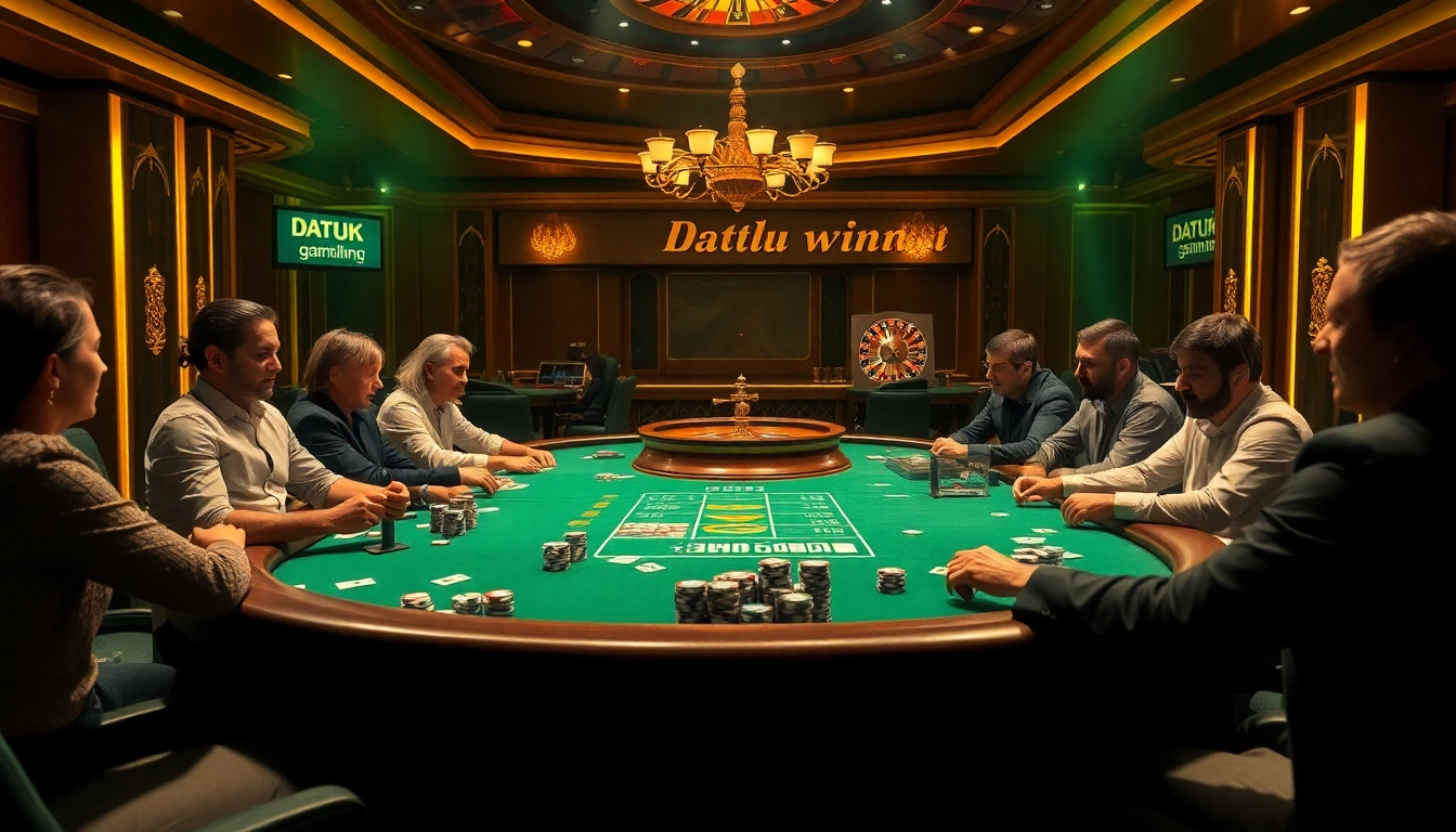 Rasakan kegembiraan 'datuk win' di meja poker mewah di tengah suasana kasino yang semarak.