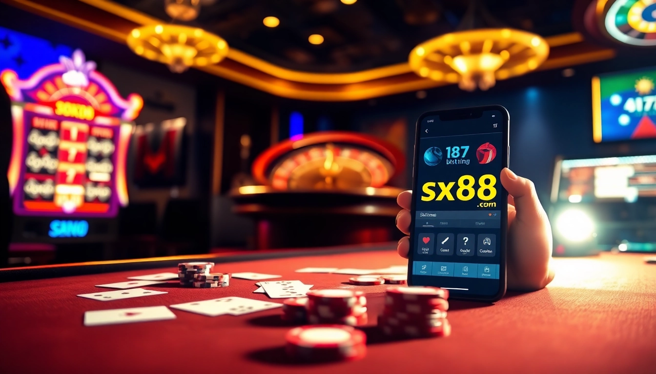 Experience thrilling gameplay at sx88.com with vibrant casino tables and engaging slot machines.