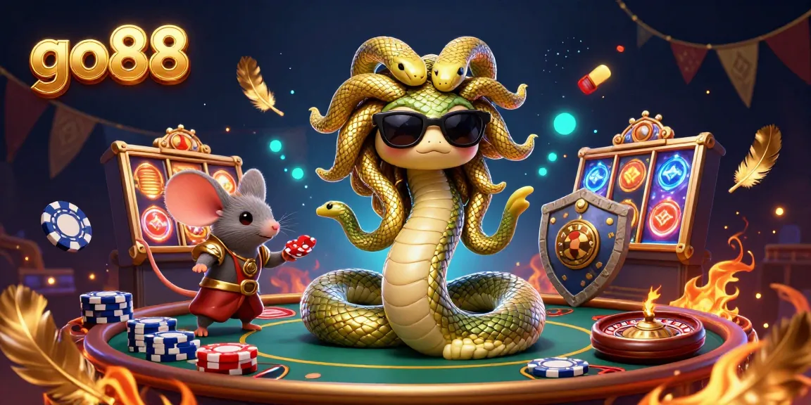 Engage with exciting games at go88, experiencing vibrant 3D characters amidst rich casino elements.