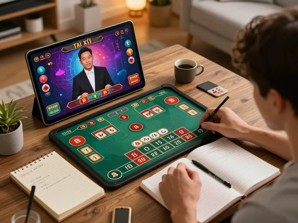 Mẹo đánh Tài Xỉu during an engaging online gaming session with live dealer interaction.