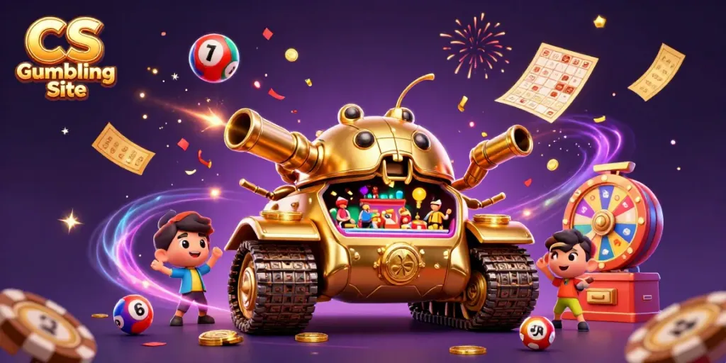 Experience thrilling CS Gambling Site action in a festive casino-themed scene with vibrant elements.