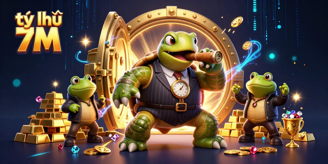 Engage with tỷ lệ 7M in a vibrant 3D casino scene featuring a snapping turtle mobster and bullfrog enforcers.