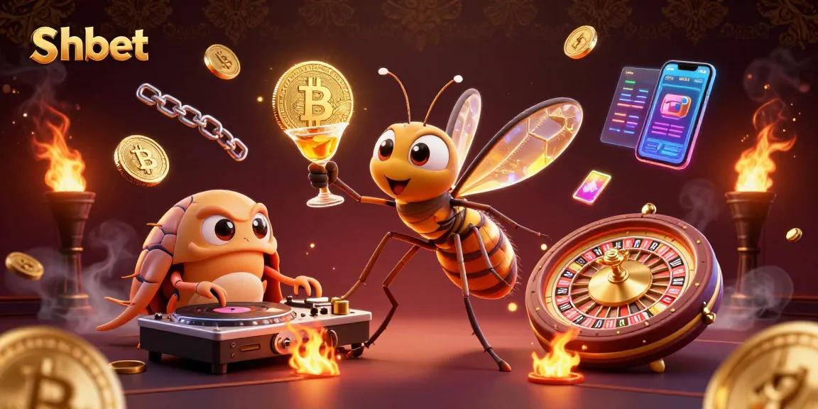 Engage with shbet's vibrant 3D casino world featuring animated characters, glowing coins, and dynamic gambling elements.