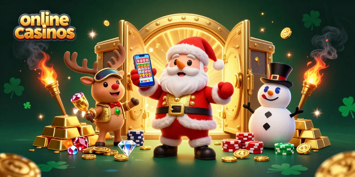 Win big with online casinos featuring festive characters and luxurious treasures.
