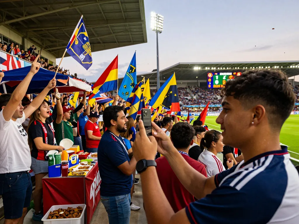 Exciting live football match atmosphere highlighting the now goal experience with passionate fans and vibrant stadium energy.