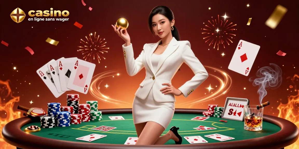 Vivez l'excitation du casino en ligne sans wager avec des éléments de poker dynamiques et des visuels époustouflants.