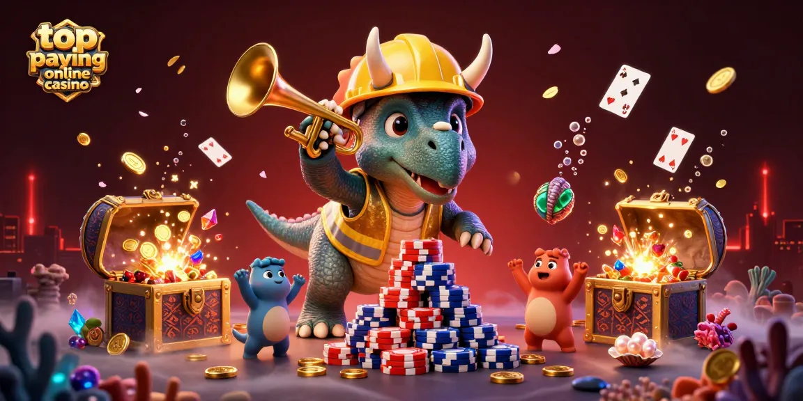 Engage with thrilling action at top paying online casino featuring animated characters and vibrant casino elements.