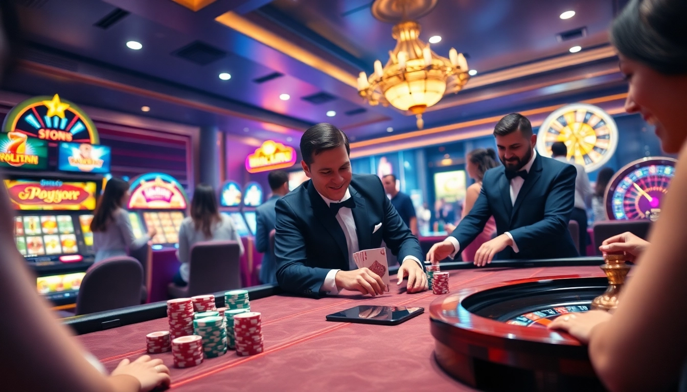 Play exciting poker at k88win with vibrant chips and a thrilling casino atmosphere.