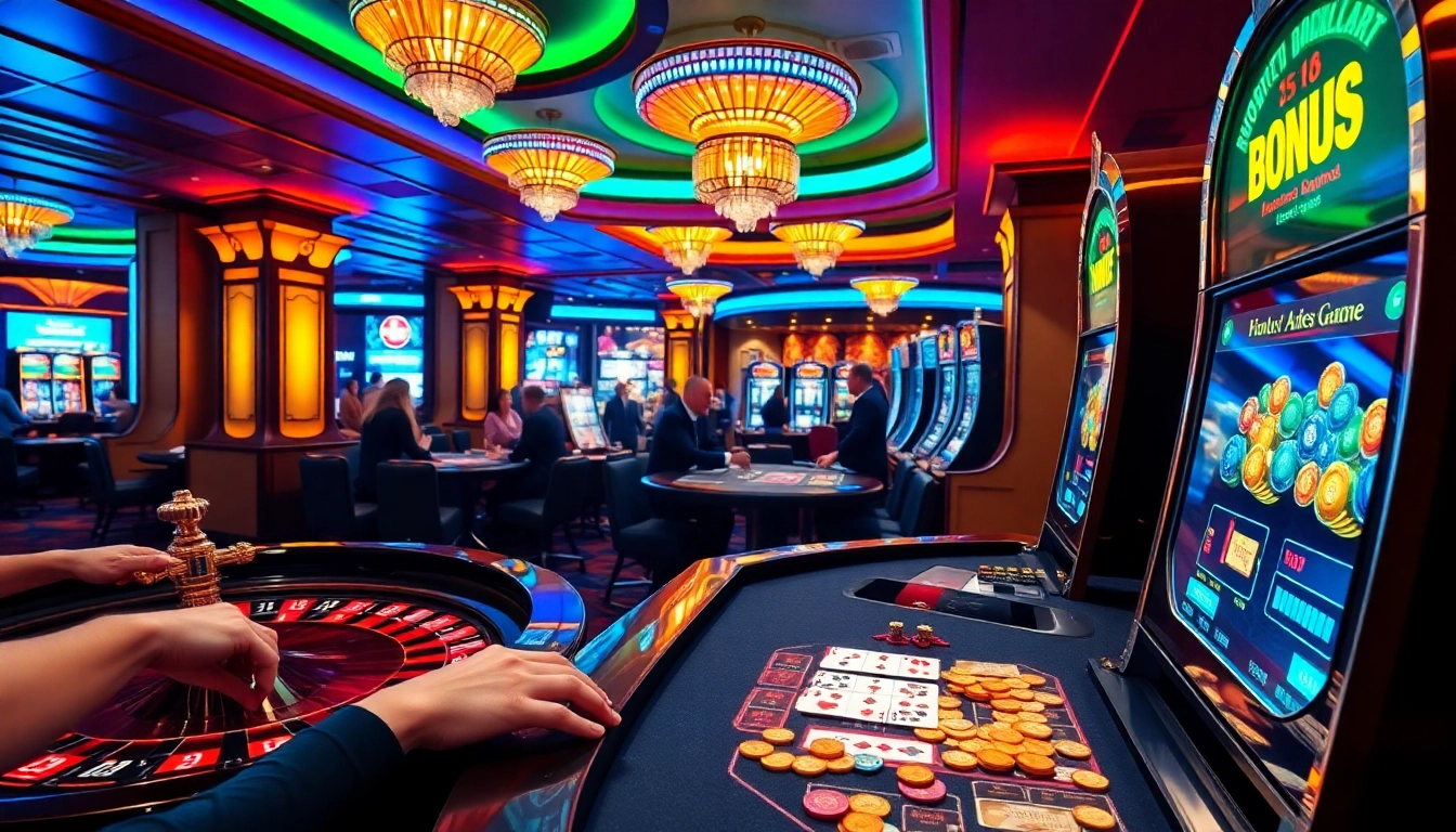 Experience the thrill of bk8 เครดิตฟรี while playing at vibrant casino tables.