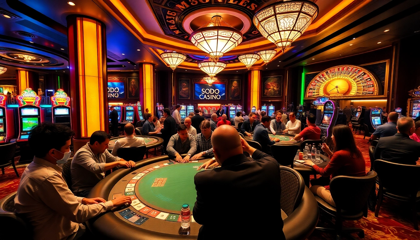 Experience thrilling gameplay at SODO CASINO with vibrant tables and exciting slot machines.