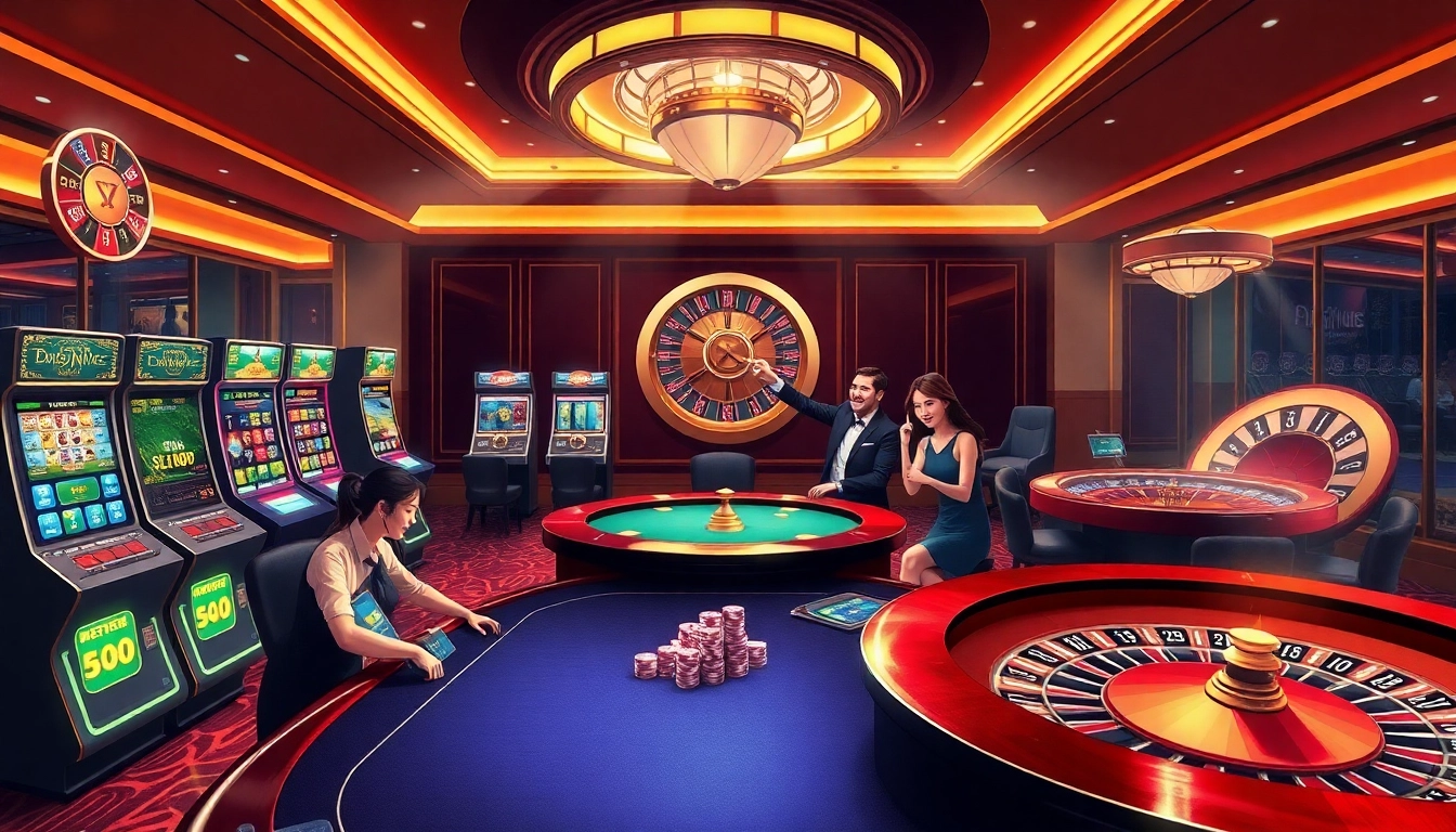 Experience the thrill of gameplay at trang chủ xx88 with vibrant casino tables and winning smiles.