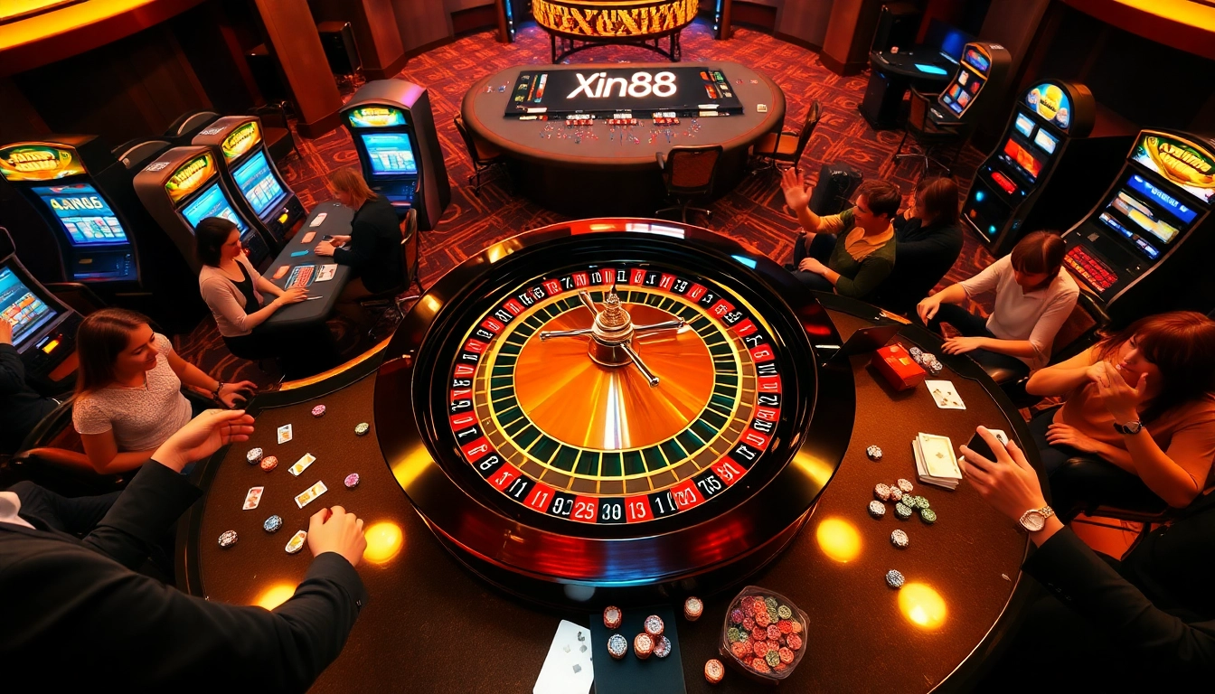 Experience thrilling moments at Xin88 casino with poker chips and roulette excitement.
