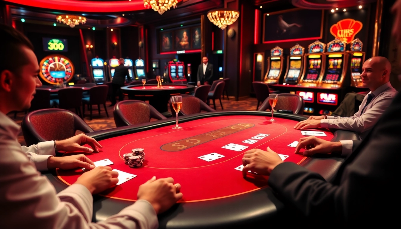 Experience the thrill of gambling at TG888 with vibrant casino visuals featuring poker, roulette, and slot machines.